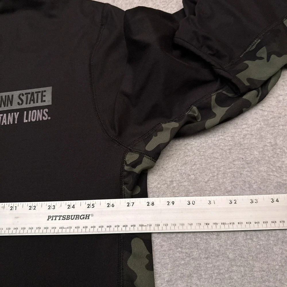 Penn State Nittany Lions 1/4 Zip Pullover Men 3XLT Black Camo OHT Colosseum NCAA - Picture 6 of 9
